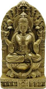JRG Lakshmi Gold Antique Finish Idol Statue Decorative Showpiece  -  23 cm