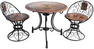 Smarts collection Royal look Wood & Wrought Iron Patio set Metal 2 Seater Dining Set