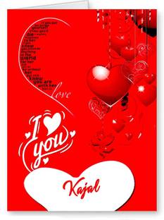 Midas Craft I Love You Kajal ….15 Romantic Card Greeting Card