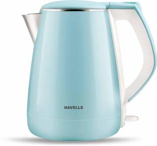 HAVELLS Aqua Plus 1.2 L Electric Kettle 1250W (Blue, White, Silver)