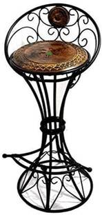 Smarts collection Wood & Wrought Iron Chair/Bar Chair/Bar Stool/Stool for Living Room/Home Decorations Solid Wood Side Table
