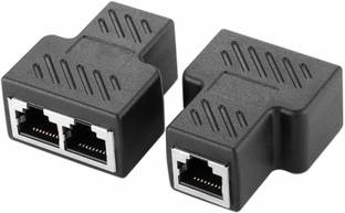 ULTRABYTES RJ45 Splitter 1 to 2 Dual Female Port 8P8C Extender LAN Connector Lan Adapter