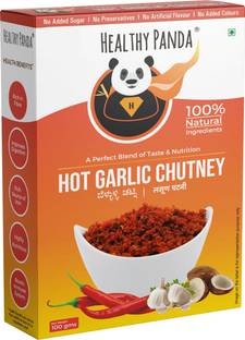 HEALTHY PANDA Hot Garlic Chutney / Lasun Chutney / Lehsun Chutney / Belloli Chutney / Chilli Garlic Chutney / Velluli Karam Podi / Dry Garlic Chutney / Puntu Chutney / ( 100% Fresh & Natural) (300 Gms) 100 Gms X Pack of 3 Chutney Powder