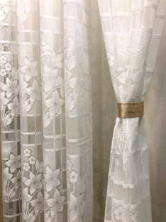 Yb Homes 214 cm (7 ft) Net Door Curtain (Pack Of 2)