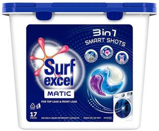 Surf excel 3 in 1 Smart Shots Unit Dose Liquid Detergent For Both Front Load & Top Load Washing Machines Jasmine Detergent Pod