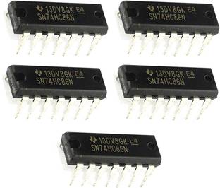 INVENTO 5Pcs 74HC86N 7486 ic XOR Gate Logic Gate, HC Family, 4 Gate, 2 Input, 5.2 mA, 2V to 6V, DIP-14 Automotive Electronic Hobby Kit