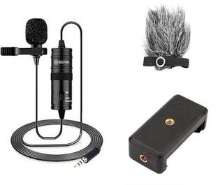 BOYA BY-M1 with Fur-Lav and Mount2 Omnidirectional Lavalier Condenser Microphone Microphone