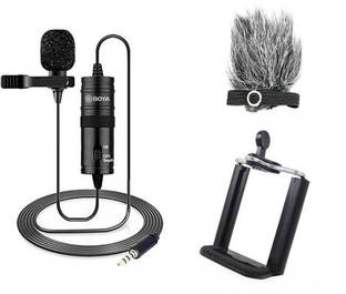 BOYA BY-M1 with Fur-Lav and Mount1 Omnidirectional Lavalier Condenser Microphone Microphone