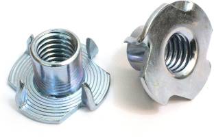 RPI SHOP Nut - M5 X 8mm Tee Nut, Four Claws Furniture Nut, Wood T-Nut, Zinc Plated, Pack of 25 Pcs