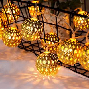 NISCO 20 LEDs 4 m Yellow Steady Ball Rice Lights