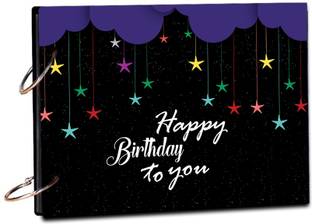 BPDESIGNSOLUTION Happy Birthday To You Star Background Scrap Book Photo Album Size 8.5x6 inch 20 sheet Theme,  Scrapbook Kit