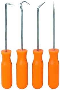 GSK Cut 4-Piece Precision Pick and Hook Set, Car Auto Oil Seal/O-Ring Seal Gasket Pick M Vehicle Tool Kit