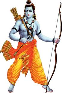 Masstone 60 cm God Jai Shree Ram Religious God wall Sticker Self Adhesive Sticker