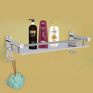 CSI INTERNATIONAL Stainless Steel Bathroom Shelf/Kitchen Shelf/Bathroom Shelf and Rack/Bathroom Accessories Chrome Finish Silver Towel Holder (Stainless Steel) 18 inch 1 Bar Towel Rod