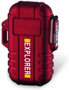 Explorer Waterproof Protective Case Electronic USB Plasma Double Arc Rechargeable Cigarette Lighter (Tesla Coil) Best for Hiking and Rough Use USB Lighter Cigarette Lighter