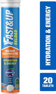FAST&UP Reload Hydration & Energy Drink With Electrolytes Effervescent Tablets Blueberry Hydration Drink