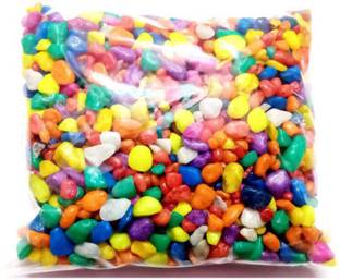AFAST Decorative Multicolor Pebbles/Stone For Fish Aquarium, Garden, Vase, Plant, Home Decoration -C15 Painted Angular Sandstone Stone