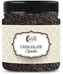 ORGANIC NATURE Chocolate Sprinkles for Cake Decorations ( Chocolate Vermicelli Sprinkles)250 Gram (Jar Pack) Sprinkles