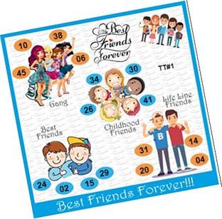 Tambola Tickets Friendship Day Ticket Design 1 (Boys/Girls) Theme Bingo Housie tickets for Tambola Game (Set of 24 Cards, Printed on Hard Sheet, Premium Quality, Big Size) Board Game Accessories