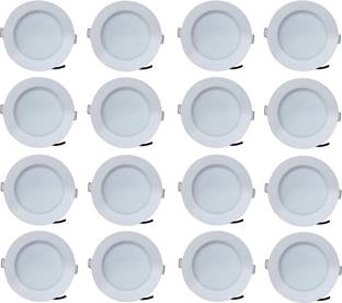 BENE 7w Round Ceiling Light , Color of LED Warm White (Yellow) (Pack of 16 Pcs) Recessed Ceiling Light Ceiling Lamp