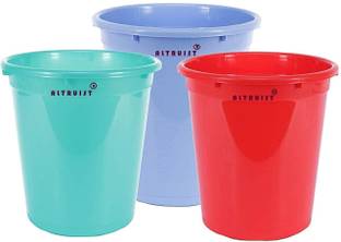 Altruist Plastic Open Smart Garbage Bin Dustbin 8 Liter, Pack of 3 Plastic Dustbin