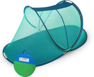 A.R. Emporium Polyester Adults Washable Polyester Foldable Mosquito Net With Cotton Base (Size : LxWxH : 6.10 x 3.11 x 3 Feet) (Suitable for : Single Bed )Two Side Slider Gate with high Quality Zip Mosquito Net