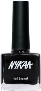 NYKAA Nail Enamel Polish - Black Licorice 84 Black