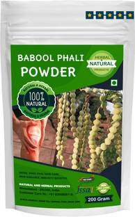 NATURAL AND HERBAL PRODUCTS Babool Phali Powder | Acacia Arabica | Kikar Fali | Babool Pods | Baval Sing | Acacia Nilotica for Eating(Cough, Cold), Knee Pain, Hair Care, Skin and Immunity Booster