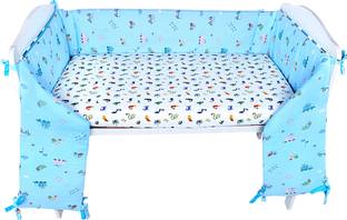 MOM CARES Crib Bumper for Baby Cot All Four Sides Protection Safe Cotton for Standard Crib