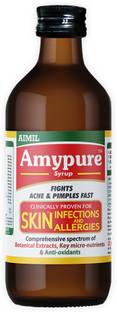 AIMIL Amypure Ayurvedic Blood Purifier Syrup For Pimple Free, Fair & Glowing Skin (Pack of 1)