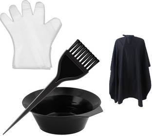 Ghelonadi Hair Coloring Bowl and Brush with 100 PCS Disposable Hand Gloves and Apron Set Hair Dyeing Tools Set for Men and Women