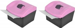 Infomate 1 Compartments Plastic Memo Dispenser/Paper Holder Pink - Pack of 2