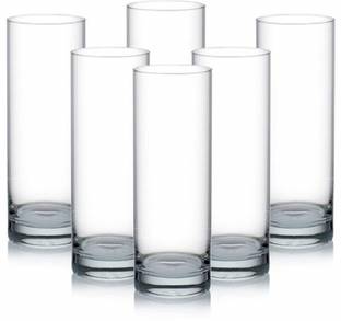 SHIPPLIER (Pack of 6) Highball Water Glass Transparent Long Glasses Lead-Free Crystal Glassware for Bourbon or Whiskey Glass Cup Bar Iced Tea Mojito and Cocktail Glass Set Water/Juice Glass