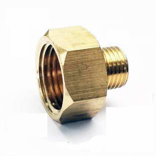 PMW 1/2 inch x 1/4 inch LPG Gas Adapter for Gas Cooker Gas Hose Gas Stove with Gasket - Thread Adapter - Transition Piece - 1/2 Inch Inner Thread x 1/4 inch Outer Thread - 1 Piece Hose Connector