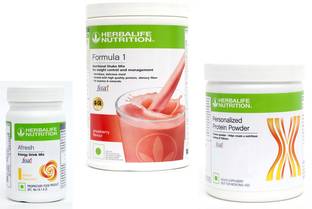 Herbalife Nutrition FORMULA -1 STRAWBERRY ,PP-200,AFRESH LEMON KIT OF WEIGHT LOOS Nutrition Bars