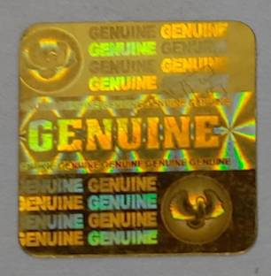 Securitech 1.4 cm Genuine Hologram , 14mm Square with rounded edges ,Gold (500) Non-Reusable Sticker