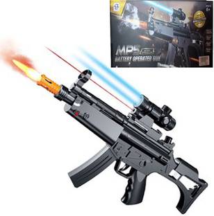HALO NATION MP5 Army Gun Toy - with fruity smell Smoke , Vibration, Light & Sound - B/O Gun Toy for Kids - Combat Gun With Stylish Military Look Light and Sound M60 Gun Toy with Smoke and 3D light Laser M4 M4A1 AK74 AK47 M4 M16 M4-1 Toy Gun for Boys - Big Size 48 cm Guns & Darts