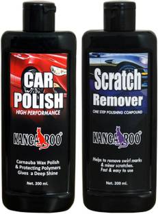 KANGAROO CAR POLISH 200 ML + SCRACTCH REMOVER WAX 200 ML Combo