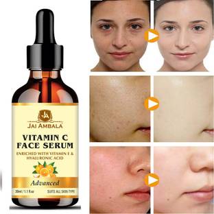 Jai Ambala Vitamin C Serum- Skin Advanced Facial Serum - Brightening, Anti-Ageing Skin Repair, Supercharged Face Serum, Dark Circle, Fine Line & Sun Damage Corrector-
