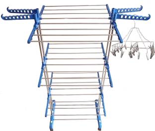 TNC Steel Floor Cloth Dryer Stand T-CDS-3TIER-B2SS-0194