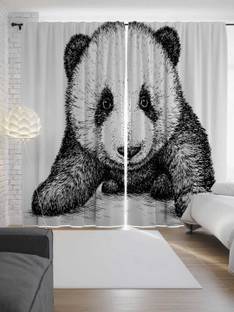 p23 214 cm (7 ft) Polyester Room Darkening Door Curtain (Pack Of 2)