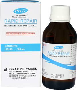 pyrax Rapid Repair Liquid, Cold Cure Liquid For Self Cure Denture Base Material Liquid Teeth Whitening liquid