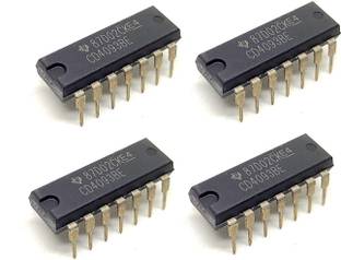 INVENTO 4Pcs CD4093BE 4093 IC Logic IC NAND Gate, Schmitt Trigger, CD4093, 2 Input, 6.8 mA, 3 V to 18 V, DIP-14 Automotive Electronic Hobby Kit