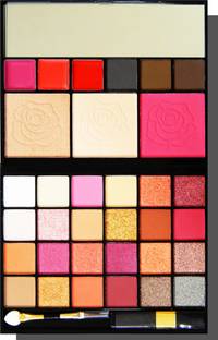 VARS LONDON 24 eyeshadow palette | highlighter, blush, contour and lip gloss comb palette | eyebrow powder | makeup kit 55 g