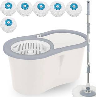 V-MOP White Bucket Mop Plastic Jali-006 Mop Set