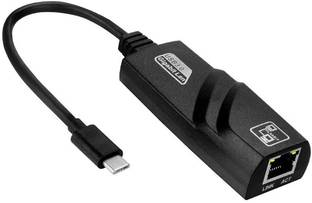 TERABYTE 0.26 M Type C to LAN Thunderbolt 3/USB 3.0 Type-C Gigabit Ethernet LAN 10/100/1000Mbps Wire Network Convert Adapter, Plug & Play , Compatible for MacBook, Laptop, More Devices Wired Ethernet Lan Adapter compatible with Windows, Mac