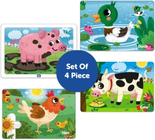 Ravensburger 07302 My First Puzzle On The Farm 4 In 1 Childrens Jigsaw Puzzle 
