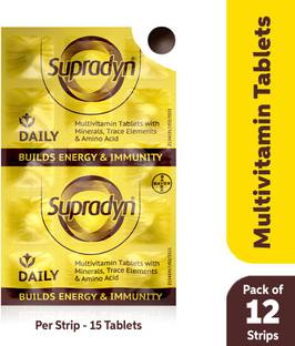 Supradyn Daily Multivitamin with 12 Vitamins, Zinc|For Immunity & Energy Tablets