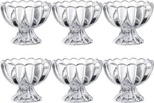 Antique Buyer Glass Dessert Bowl flower Glass Ice Cream Bowl Set, 120 ml, Dessert Bowl, Perfect for Fruit Salad or Pudding (Pack of 6) Glass Disposable Storage Bowl (Multicolor, Pack of 6) Glass Disposable Dessert Bowl (Multicolor, Pack of 6) Glass Disposable Candy Bowl (Clear, Pack of 6)