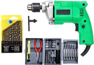 Shopper52 DRL13BTHOB Special Combo Offer! Shopper52 New 10mm Powerful Drill Machine With 13Pcs Drill Bit Set And Hobby Tool Kit - DRL13BTHOB